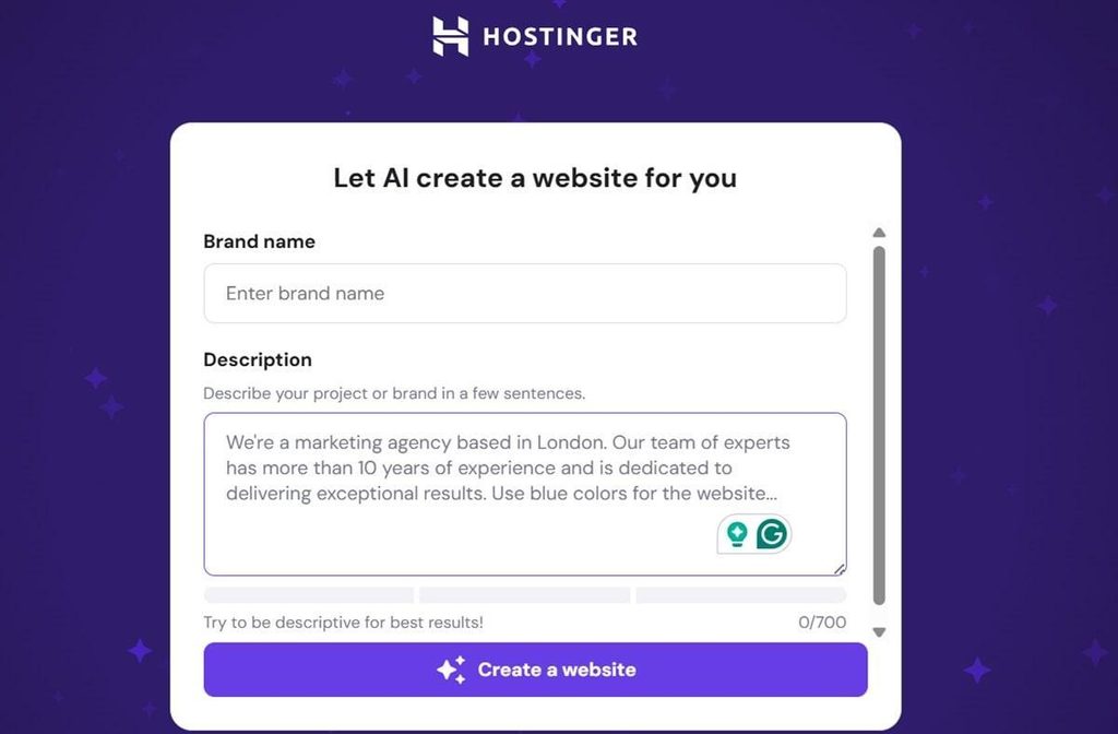 Hostinger AI Website