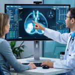 AI technology helping healthcare professionals analyze medical images