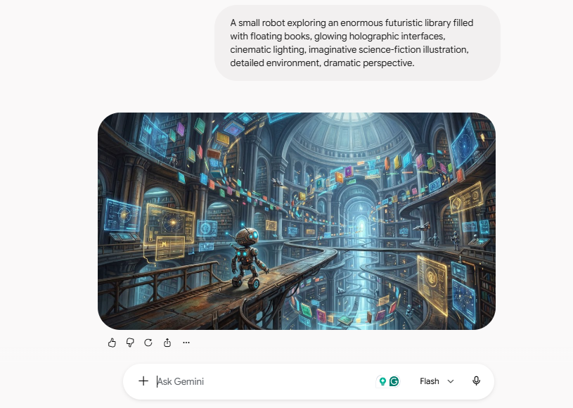 Gemini AI image generated from a Creative Illustration